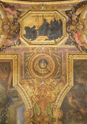 Der Erwerb von Dünkirchen im Jahr 1662, Deckenmalerei aus der Galerie des Glaces